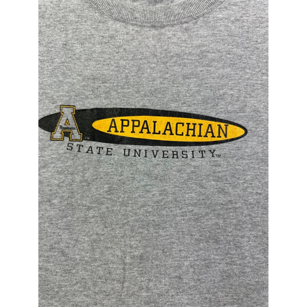 Appalachian State University Mountaineers T-Shirt Gray Short Sleeve Men's Large - Picture 2 of 8